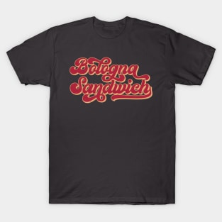 Bologna Sandwich, Funny Retro Baseball Style Foodie T-Shirt